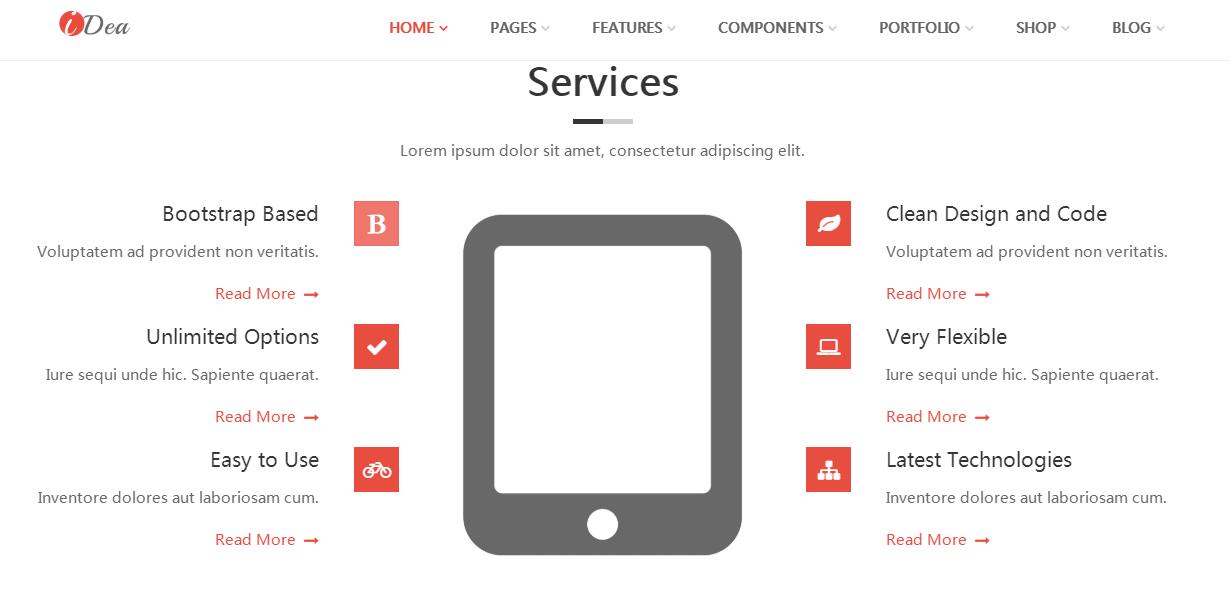 传统企业bootstrap自适应多色HTML模版
